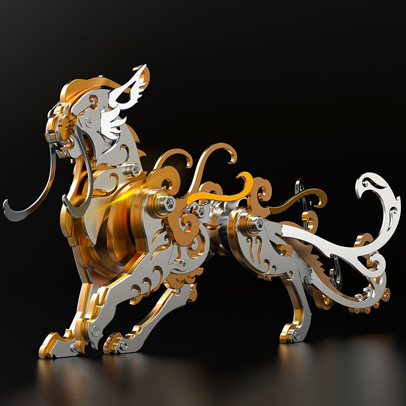 Laden Sie das Bild in Galerie -Viewer, {3D Metal Mechanical Lion Mutation Mythological Creature Model Kit
