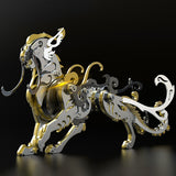 3D Metal Mechanical Lion Mutation Mythological Creature Model Kit