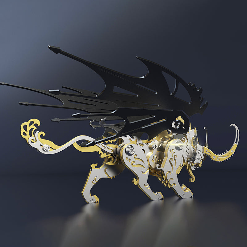 Laden Sie das Bild in Galerie -Viewer, {3D -Metall -Mythologie -Kreaturen Puzzle Buntes Modell Kit
