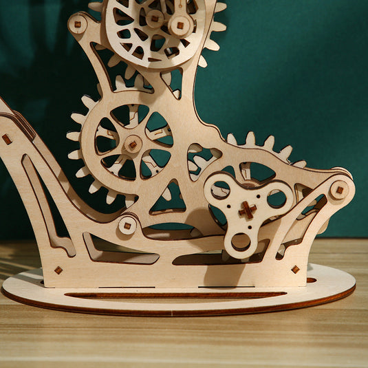 Modelo de mariposa de rompecabezas mecánica de bricolaje de madera 3D
