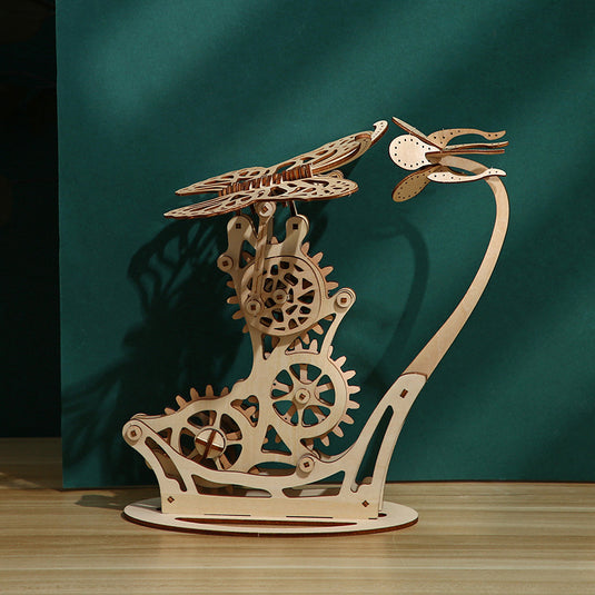 3d en bois bricolage mécanique puzzle papillon modèle de Noël cadeau