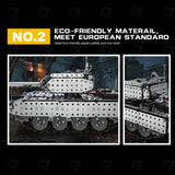 952PCS DIY 3D Assembly Metal RC Tank Militair Model Kit speelgoed