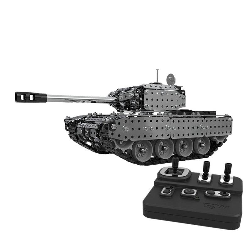 Laden Sie das Bild in Galerie -Viewer, {952pcs DIY 3D -Assembly Metall RC Tank Military Model Kit Spielzeug
