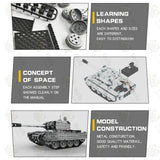 952PCS DIY 3D Assembly Metal RC Tank Militair Model Kit speelgoed