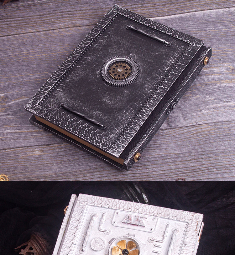 Embossed steampunk style notebook with gift box