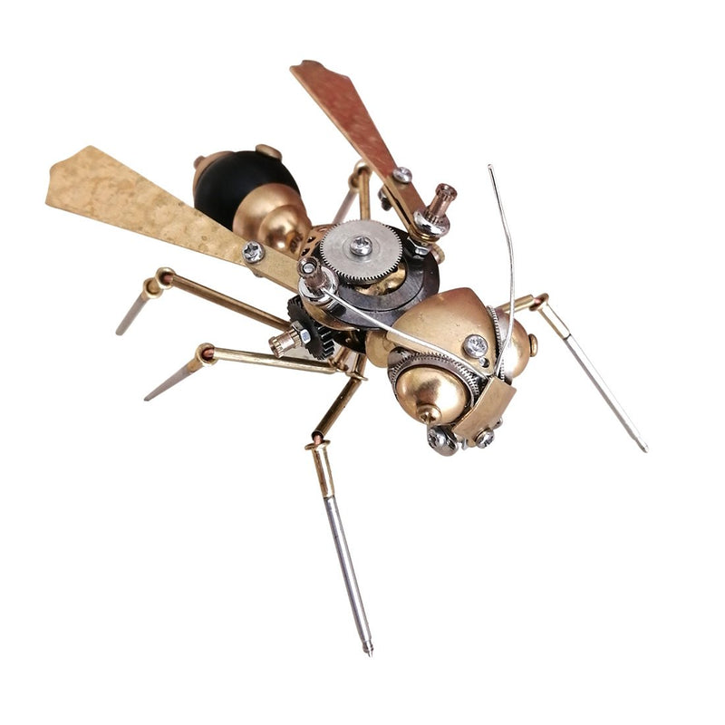 Laad de afbeelding in galerijviewer, Grote wesp 3D metaal mechanisch insectenmodel voor verzameling
