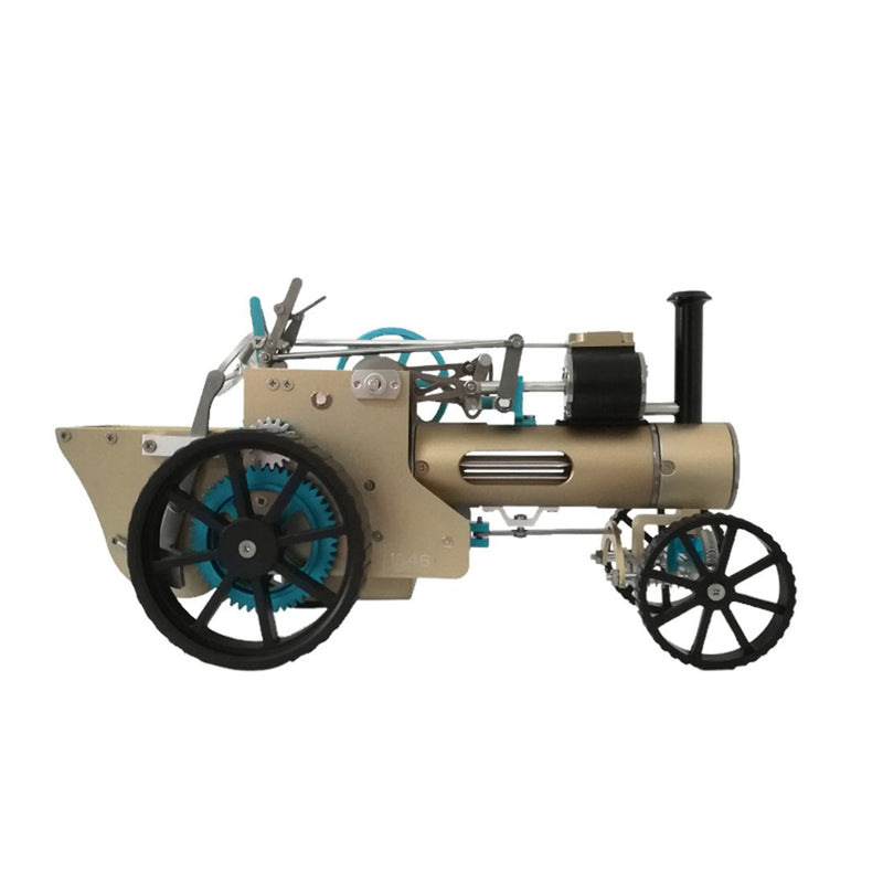 Laden Sie das Bild in Galerie -Viewer, {Metallbaugruppe Ein Zylinder elektrisches Dampfauto -Modellspielzeug für Erwachsene
