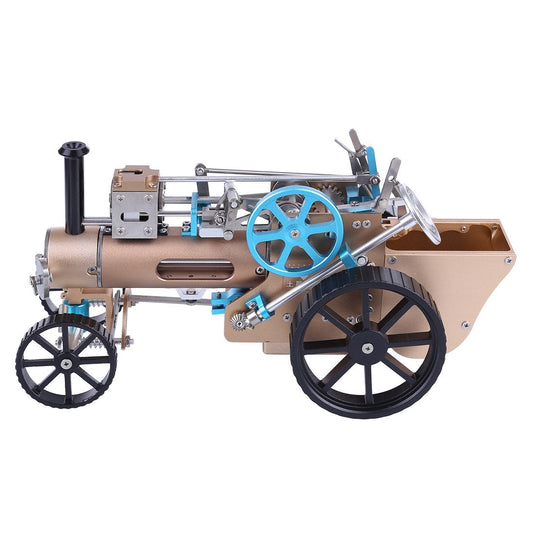 Metal Assembly One Cylinder Electric Steam Car Model Toy for Adult