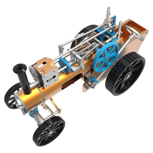 Metallbaugruppe Ein Zylinder elektrisches Dampfauto -Modellspielzeug für Erwachsene