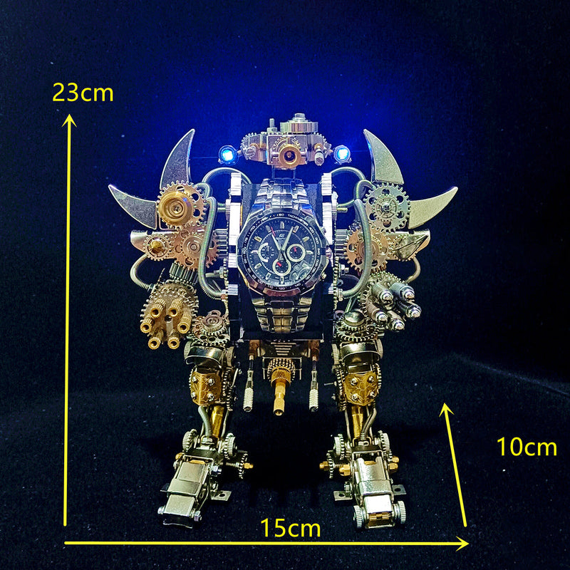 Load image into Gallery viewer, Robot Watch Stand Holder 3D DIY Assembly Metal Fighting MechaModel Kit
