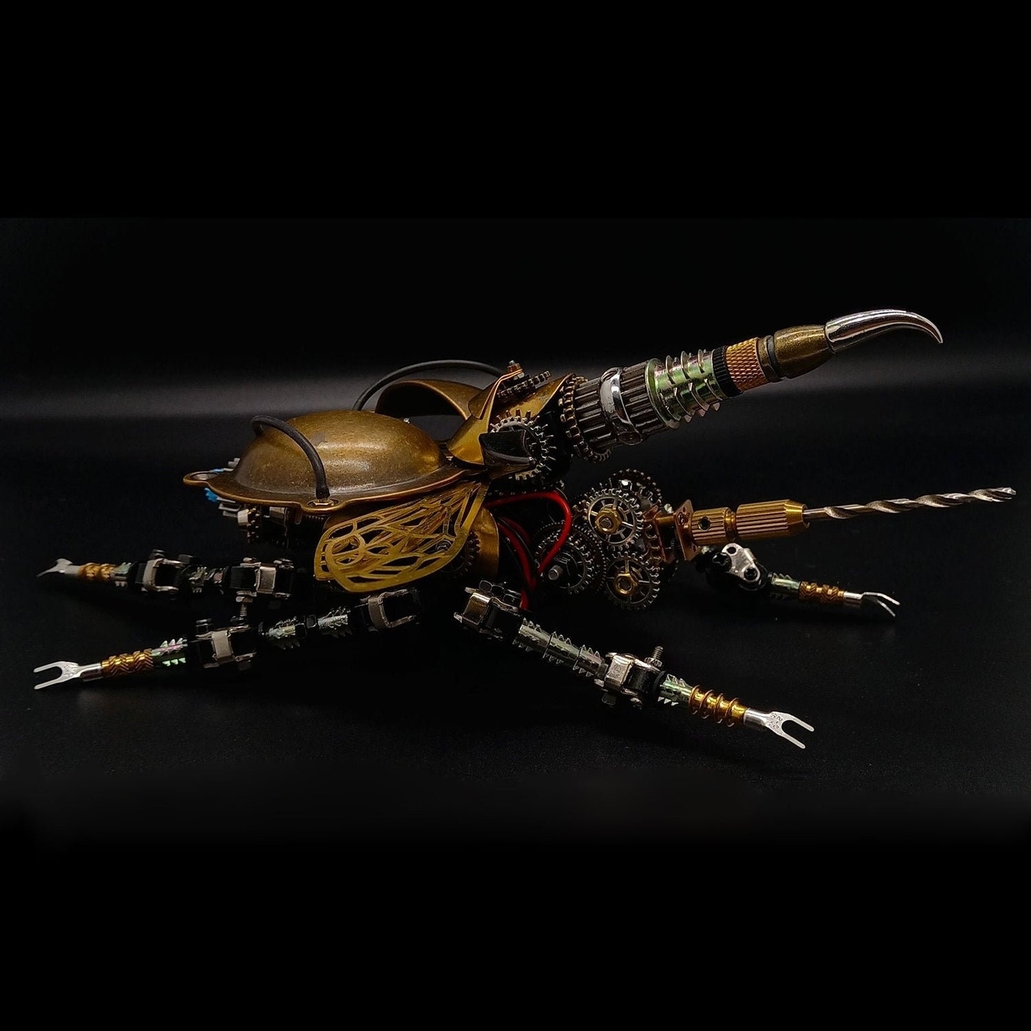 Steampunk 3D Assembly DIY Metal Mechanical War Beetle With Sound Control Light Decoration