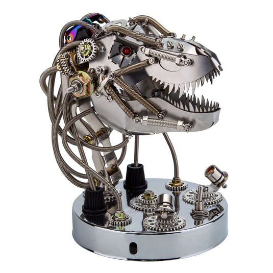 Steampunk 3d métal mobile mécanique têtes de dinosaure 180pcs kits de modèle