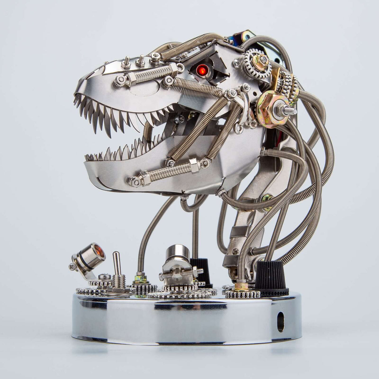 Steampunk 3D Metal Movable Mechanical Dinosaur Head 180PCS Model Kits