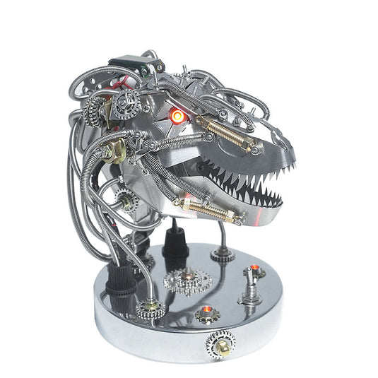 Steampunk 3D Metal Movable Mechanical Dinosaur Head 180PCS Model Kits