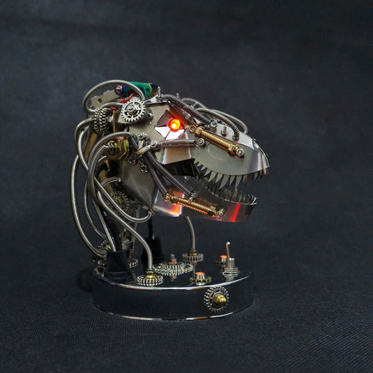 Steampunk 3D Metall Movable Mechanical Dinosaur Head 180pcs Modell Kits