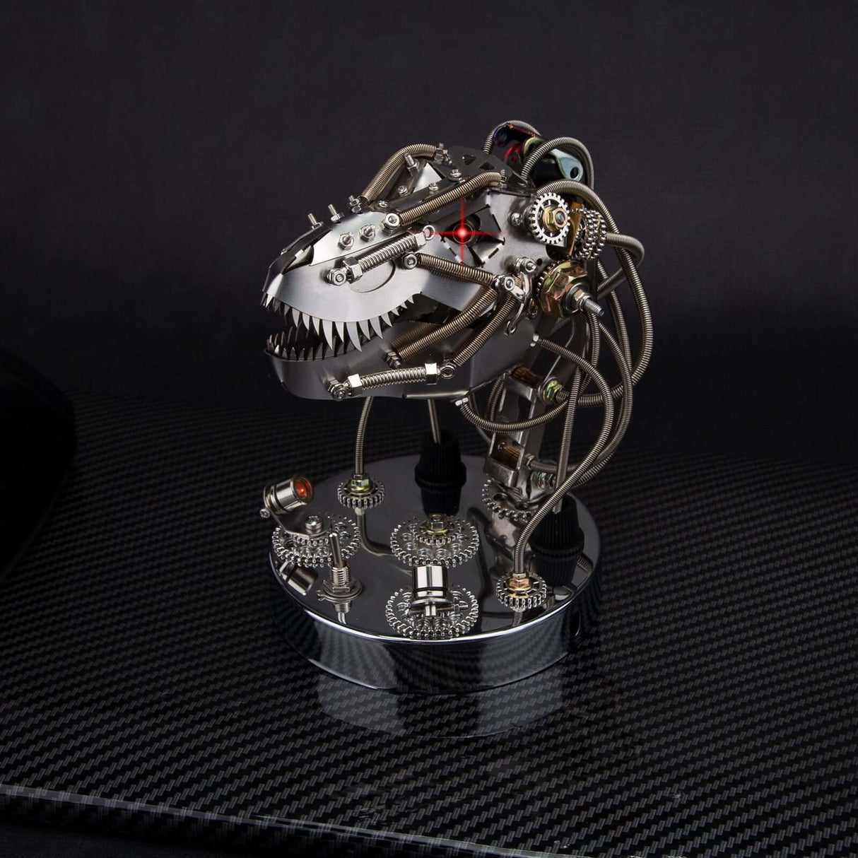 Steampunk 3D Metall Movable Mechanical Dinosaur Head 180pcs Modell Kits