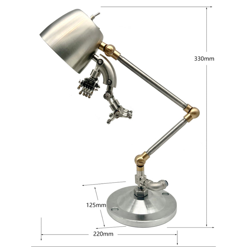 Laad de afbeelding in galerijviewer, Steampunk 3D metalen robot tafellamp EU-plug decoratie
