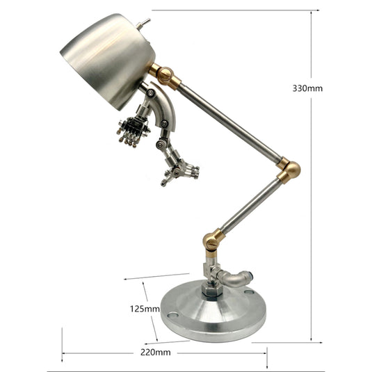 Steampunk 3D Metal Robot Table Lamp EU-Plug Decoration