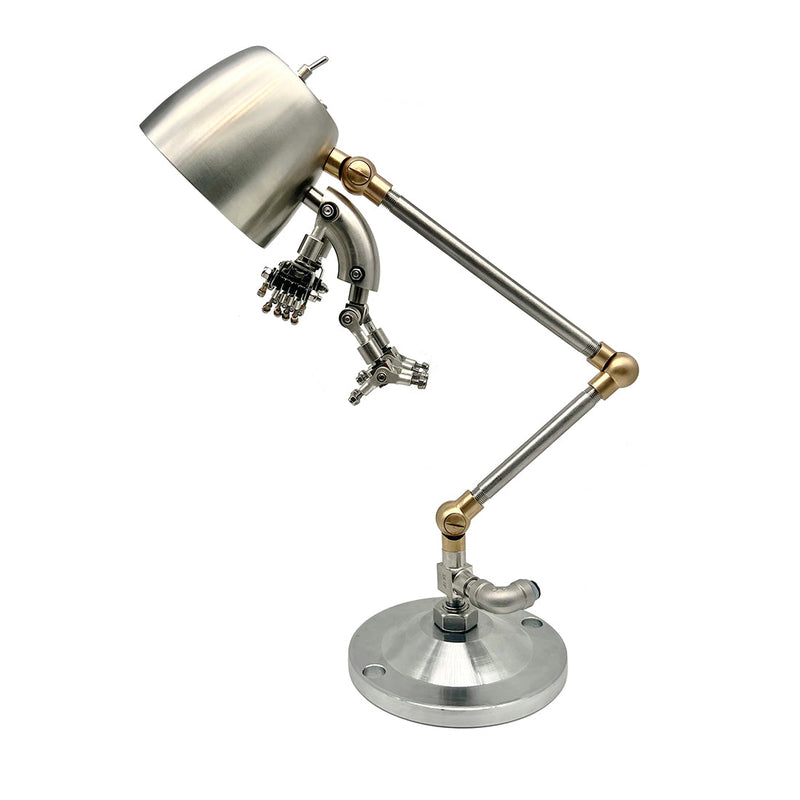 Laad de afbeelding in galerijviewer, Steampunk 3D metalen robot tafellamp EU-plug decoratie
