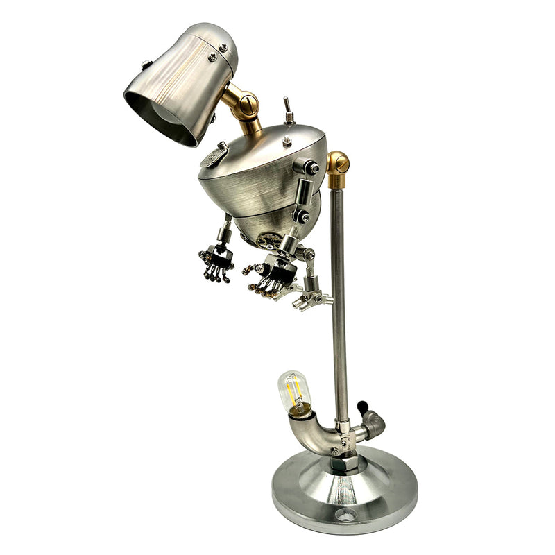 Load image into Gallery viewer, Steampunk 3D Metal NO.3 Robot Table Lamp EU-Plug Decoration
