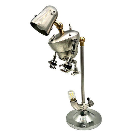 Steampunk 3D Metal No.3 Lámpara de mesa de robot Eu-plug Decoración