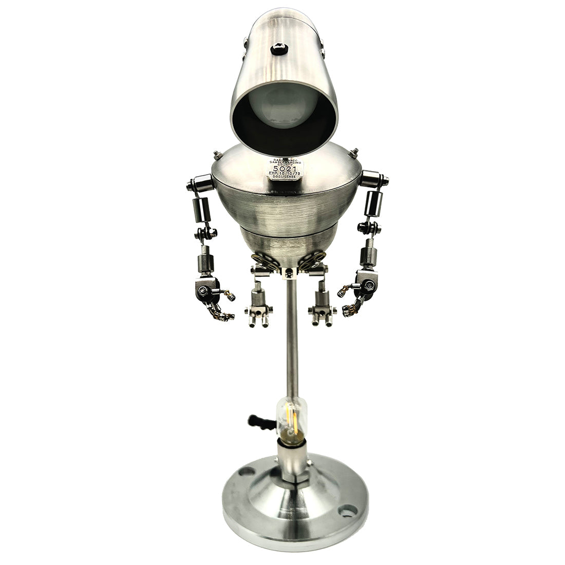 Steampunk 3D Metal Robot Table Lamp US-Plug Decoration