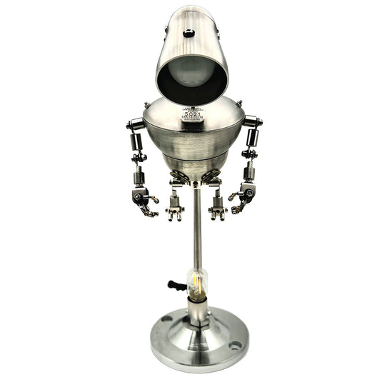 Steampunk 3D Metal Robot Table Lampe Us-Plug Decoration