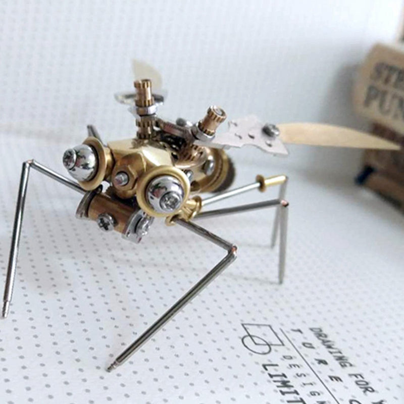 Laden Sie das Bild in Galerie -Viewer, {Steampunk Metal Mechanical Little Wasp Spider Insekten Modellhandwerkskollektion
