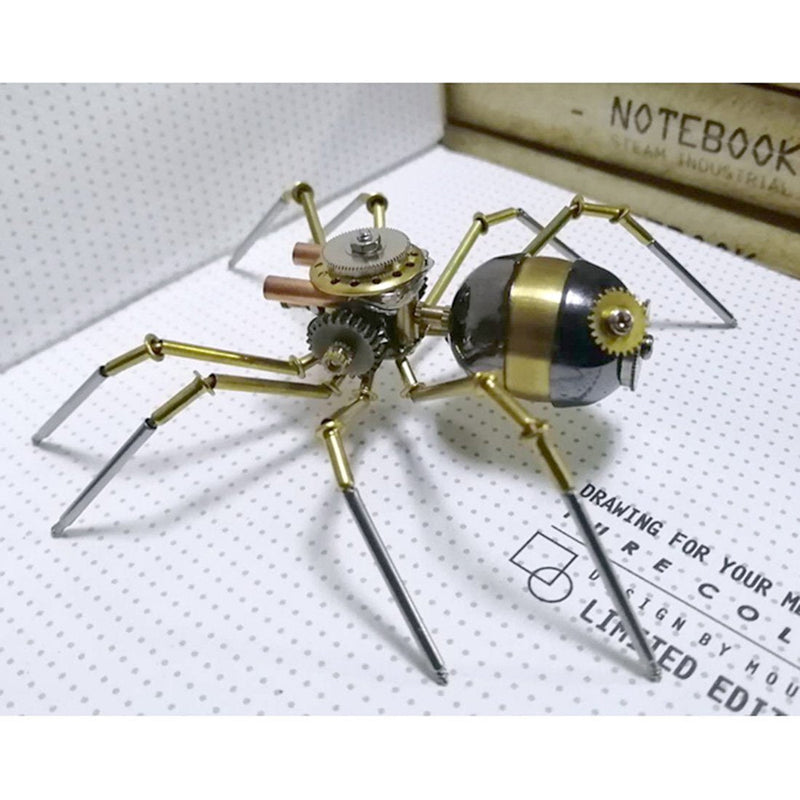 Laden Sie das Bild in Galerie -Viewer, {Steampunk Metal Mechanical Little Wasp Spider Insekten Modellhandwerkskollektion
