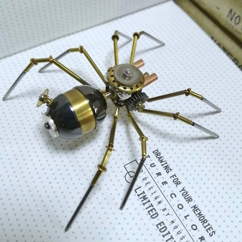 Laad de afbeelding in galerijviewer, Steampunk Metal Mechanical Little Waspid Spider Insects Model Crafts Collection
