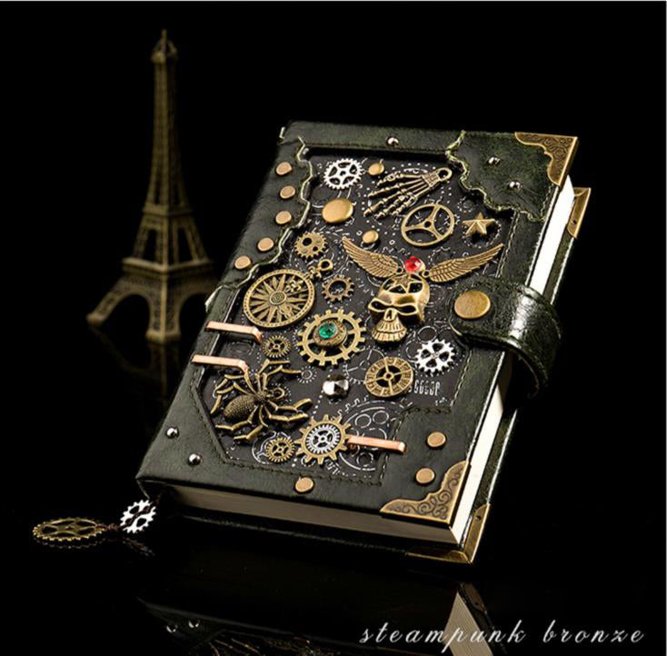 Steampunk Notebook Hardcover Notebook met cadeaubakje