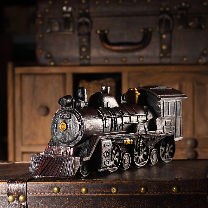 Steampunk Vintage Locomotive Model Home and Cafe Decorations