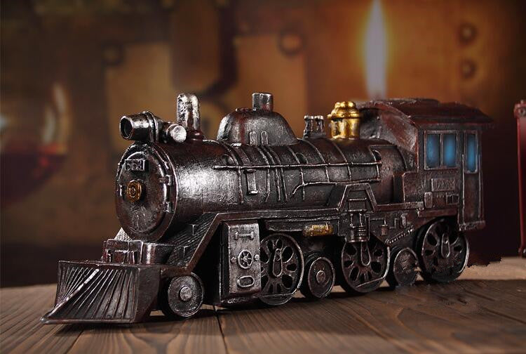 Steampunk Vintage Locomotive Model Home and Cafe Decorations