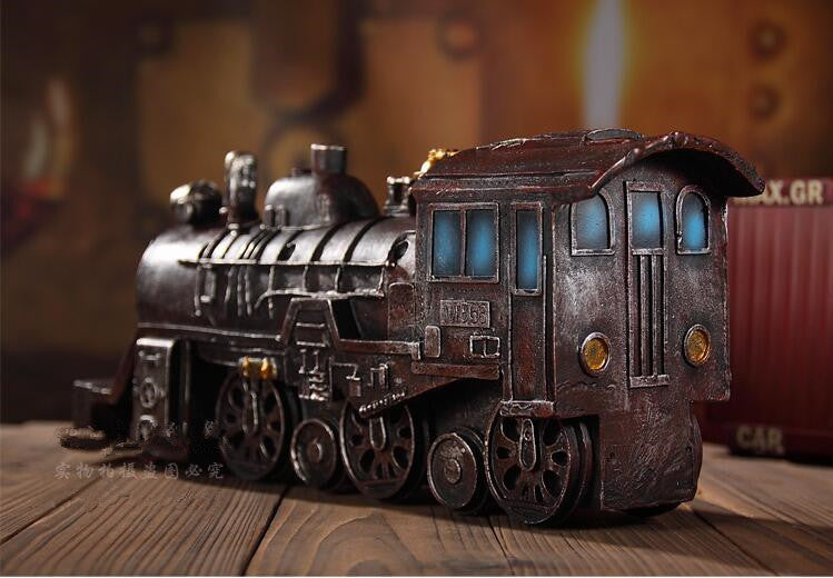 Steampunk Vintage Locomotive Model Home and Cafe Decorations