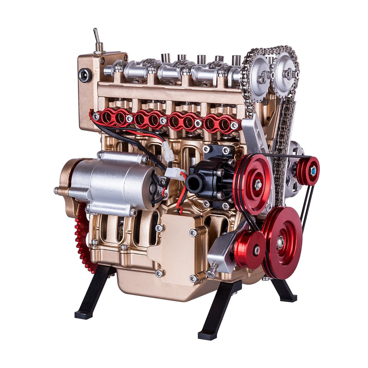 Teching 3D -Baugruppe Erwachsener 300+PCs Car Engine Model Toys Mini Inline 4 Zylinder Motorausbildung