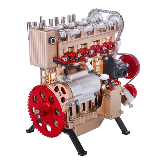 Teching 3D -Baugruppe Erwachsener 300+PCs Car Engine Model Toys Mini Inline 4 Zylinder Motorausbildung