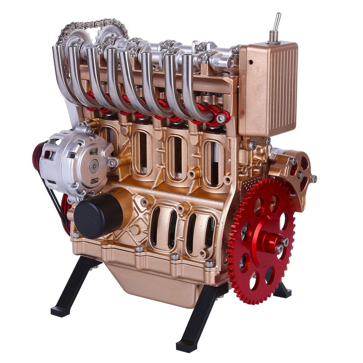 Teching 3D -Baugruppe Erwachsener 300+PCs Car Engine Model Toys Mini Inline 4 Zylinder Motorausbildung