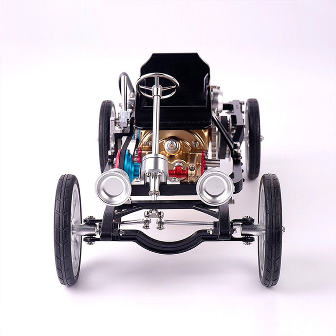 Teching British Retro-styled Metal Single Cylinder Engine Car Vehicle Assembly Model Toy for Adult