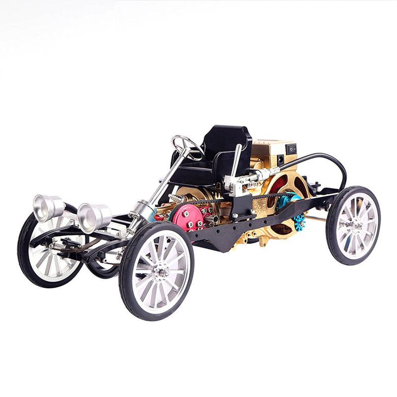 Laad de afbeelding in galerijviewer, Technische Britse retro-stijl metalen metalen enkele cilinder motorauto-assemblagemodel speelgoed voor volwassenen
