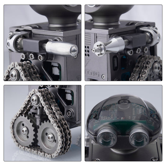 Teching DIY Mechanical Bluetooth Lautsprecher RC Tracked Roboter Metall Model Kit