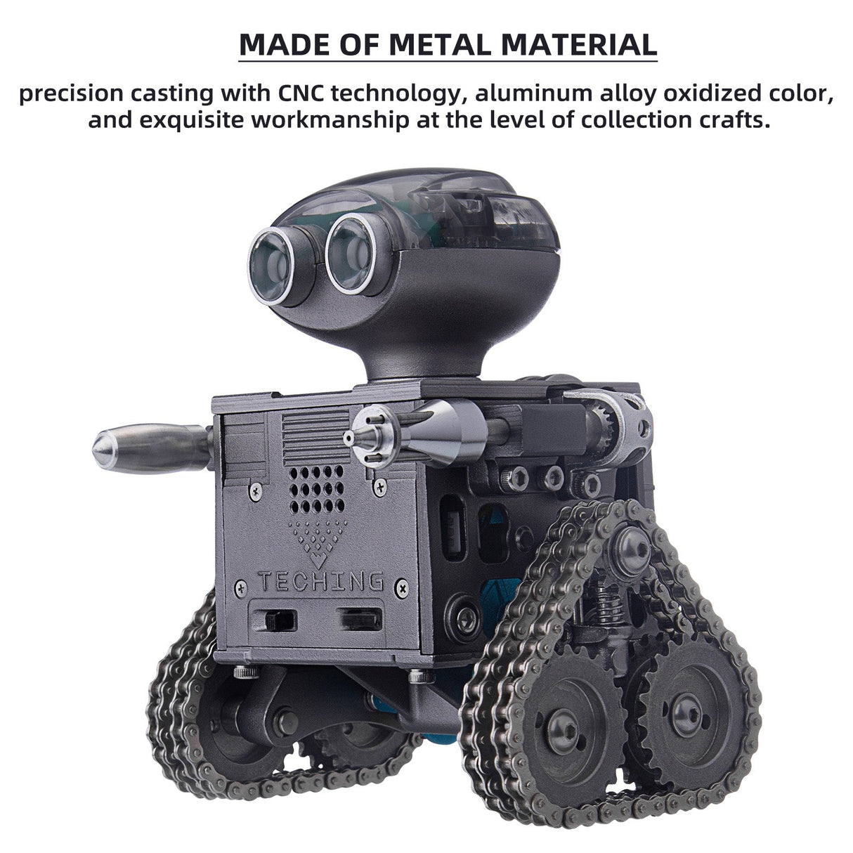 Teching Kit de modelo de metal robot rastreado de altavoz Bluetooth de bricolaje DIY