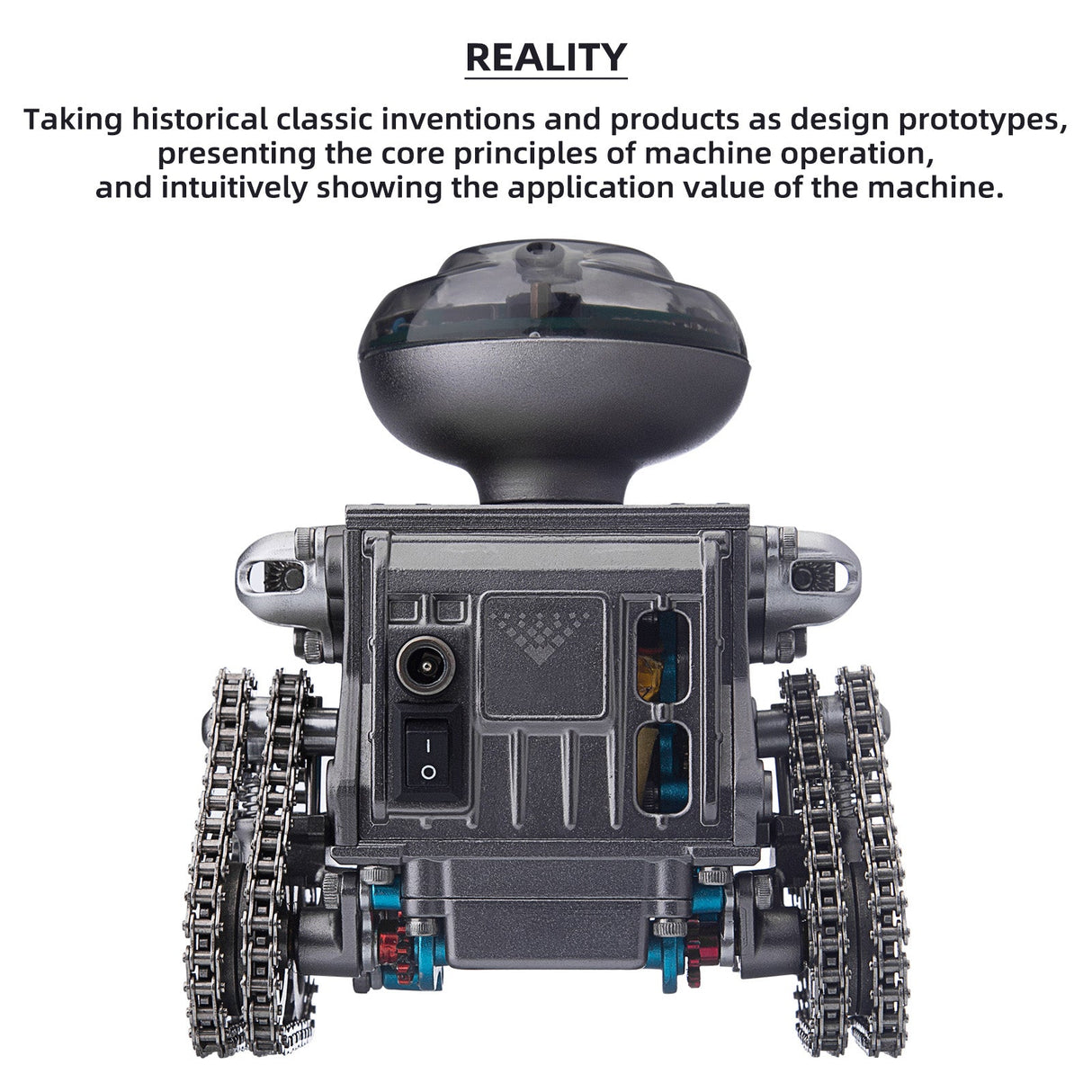 Teching Kit de modelo de metal robot rastreado de altavoz Bluetooth de bricolaje DIY