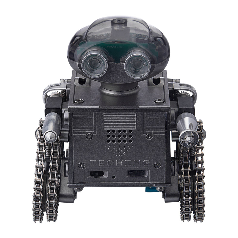 Laden Sie das Bild in Galerie -Viewer, {Teching DIY Mechanical Bluetooth Lautsprecher RC Tracked Roboter Metall Model Kit

