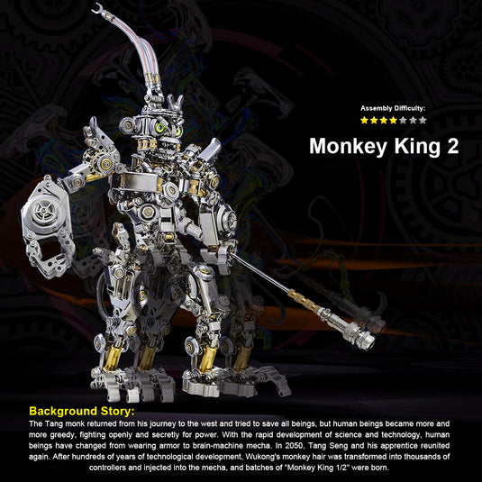 Das 3D DIY Metal Monkey King Transforming Mech Model Kit transformiert