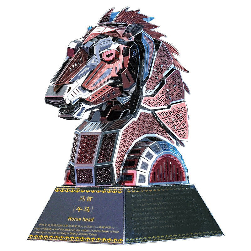 Laden Sie das Bild in Galerie -Viewer, {Top 12 3D Metall Puzzle Tierkopfmodell DIY Geschenk
