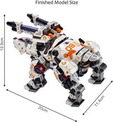 3D mechanische witte ijsbeermetaalmodel DIY -kits