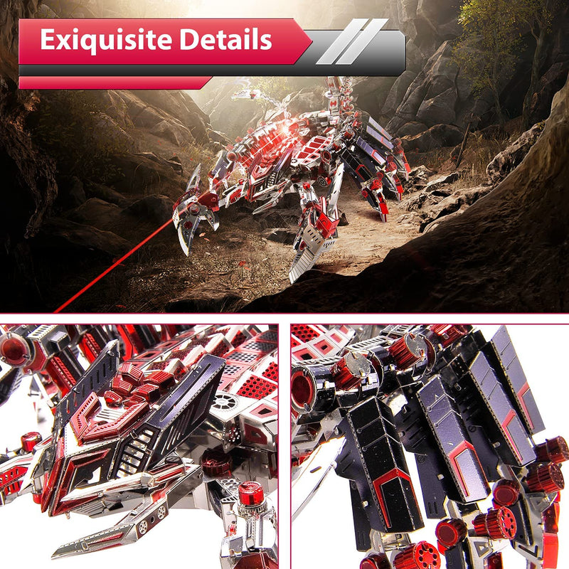 Load image into Gallery viewer, 3D Metal Mechanical Red Devils Scorpion  Model Kits DIY Art Craft Gift
