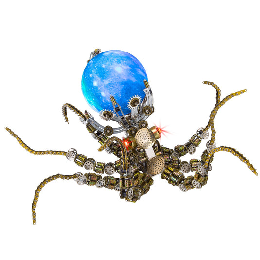 2400pcs + steampunk mécanique Octopus Metal DIY 3D Model Kit