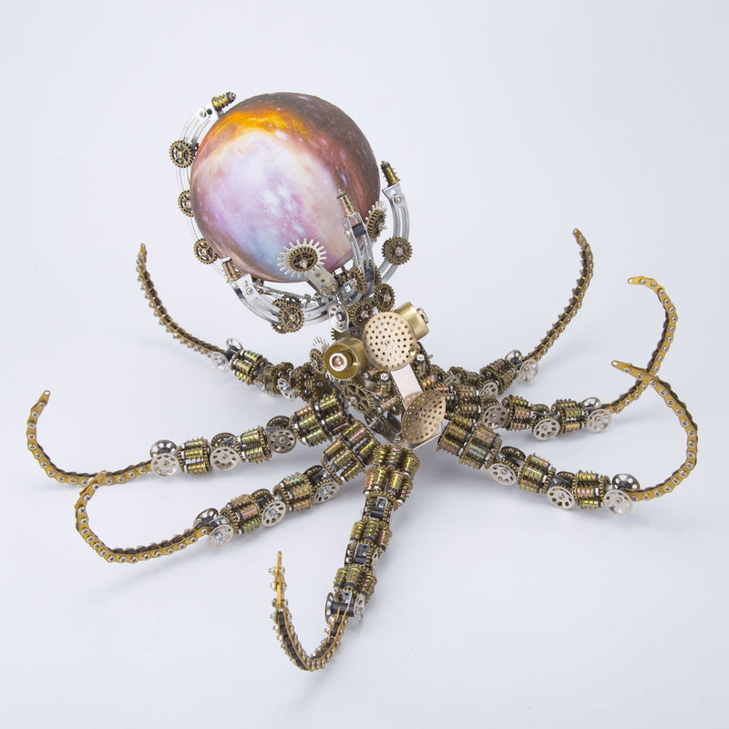 Laden Sie das Bild in Galerie -Viewer, {2400pcs+ Steampunk Mechanical Octopus Metall DIY 3D Modell Kit
