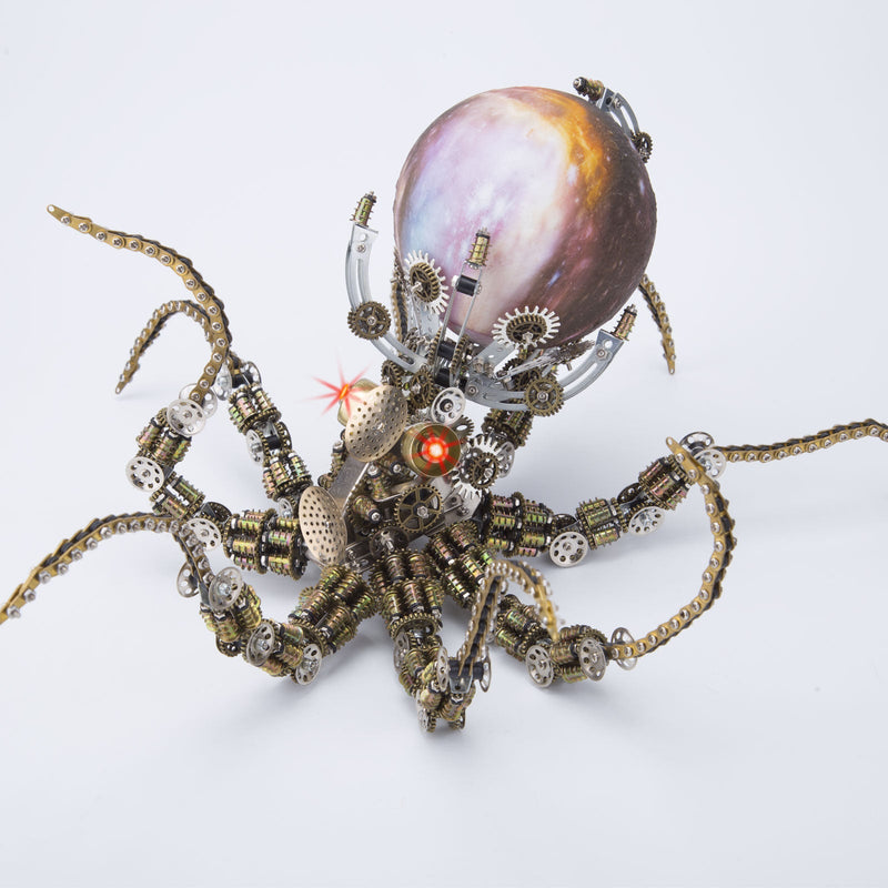 Laden Sie das Bild in Galerie -Viewer, {2400pcs+ Steampunk Mechanical Octopus Metall DIY 3D Modell Kit
